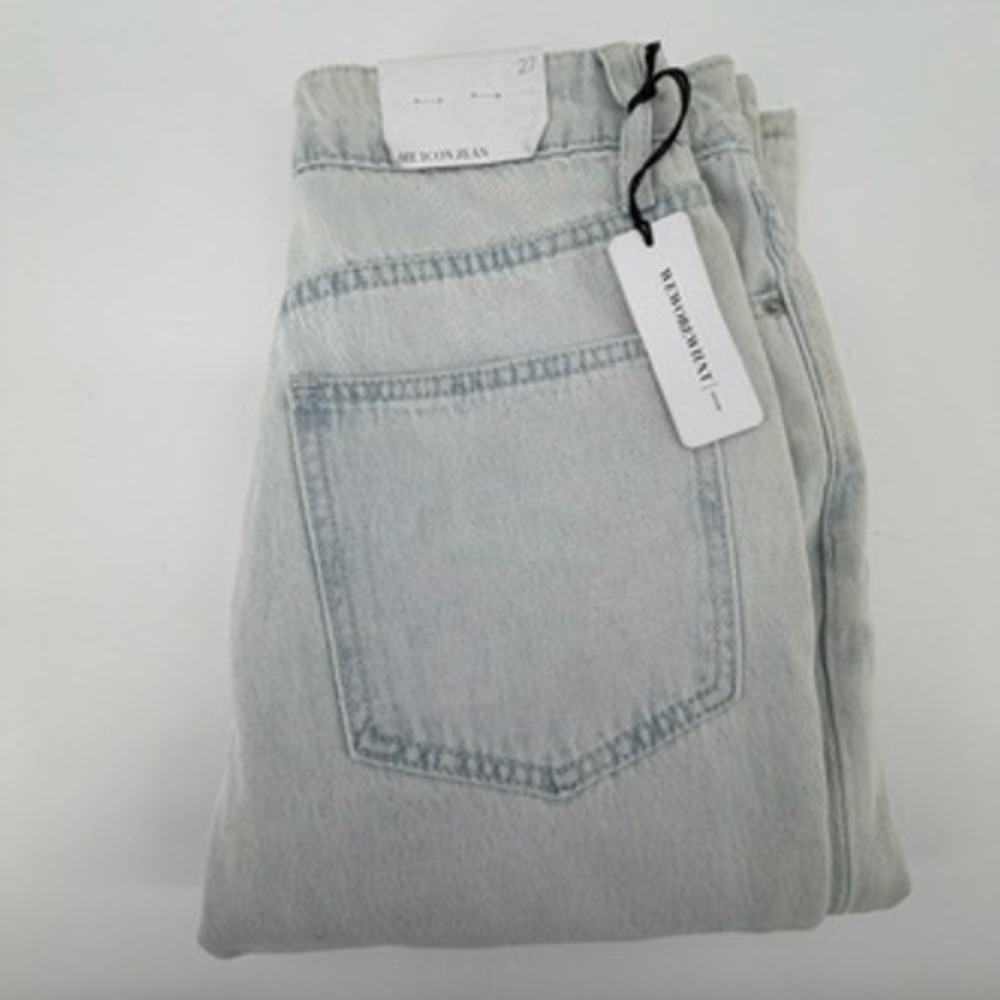 WeWoreWhat The Icon Jean Light Icy Wash‎ High Rise Straight Rigid Denim 27 NEW